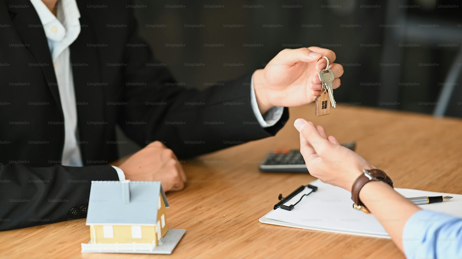 Documents and keys on a desk